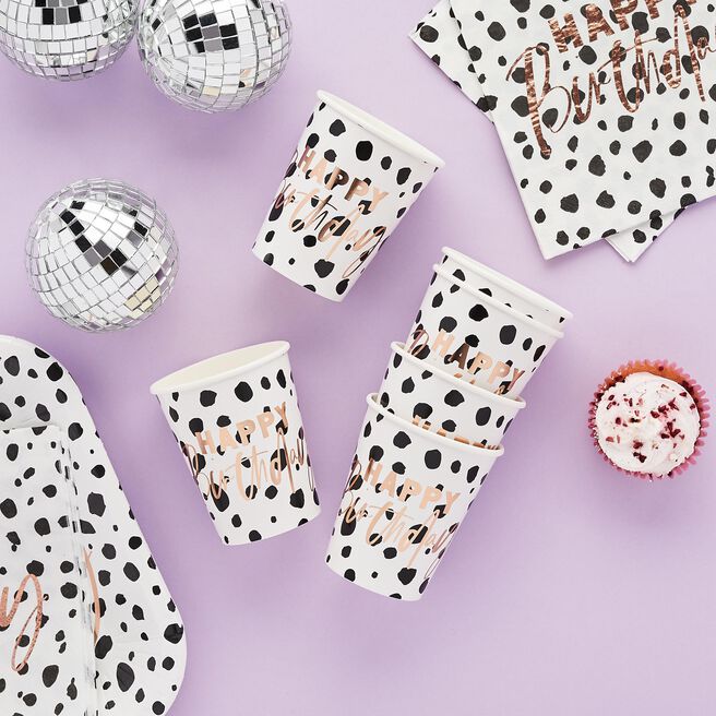 Dalmatian Happy Birthday Paper Cups - Pack of 10