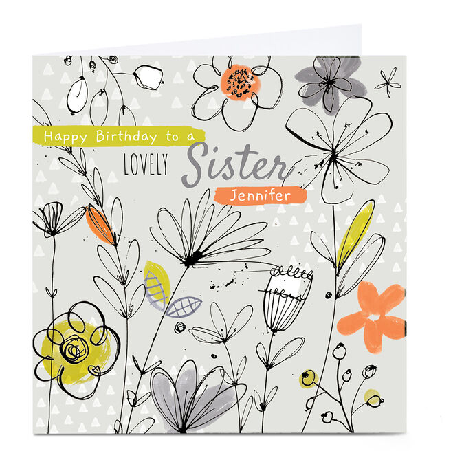 Personalised Nikki Whiston Birthday Card - Sister