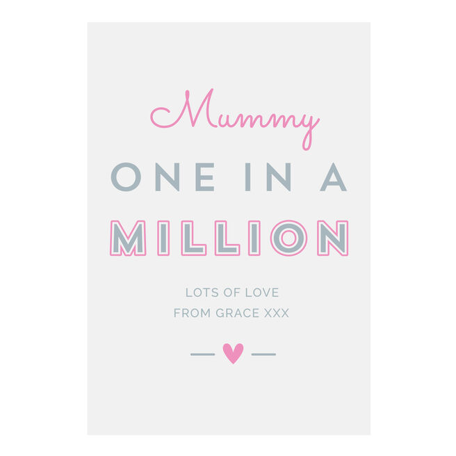 'One In A Million' Decorative Aluminium Sign