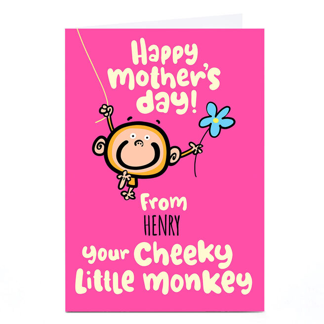 Personalised Fruitloops Mother's Day Card - Cheeky Little Monkey