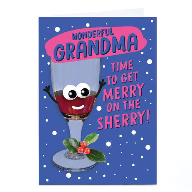 Personalised Bangheads Christmas Card - Merry on the Sherry
