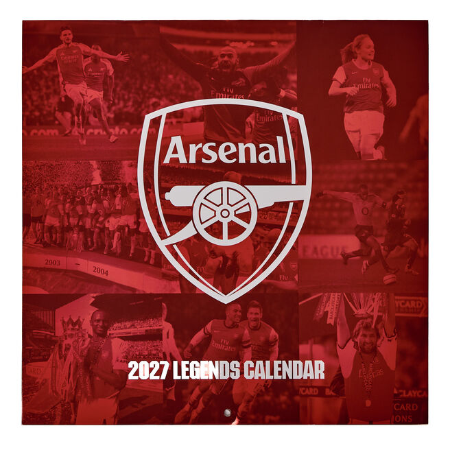 Arsenal FC 2027 Square Wall Calendar