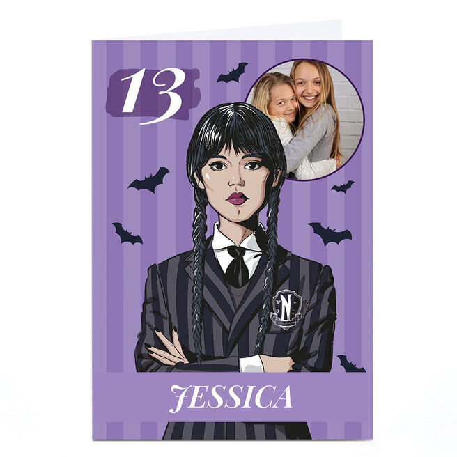 Photo Birthday Card - Wednesday Age and Name