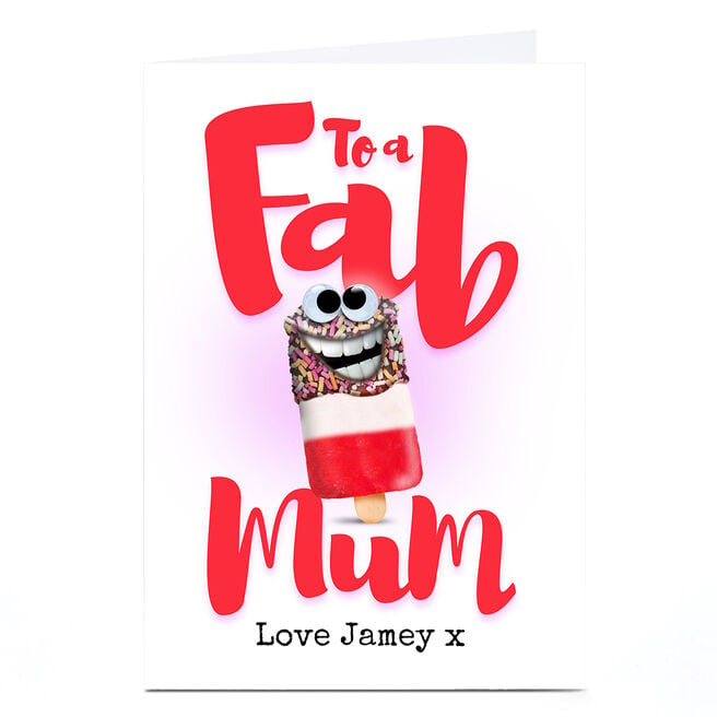 Personalised PG Quips Mother's Day Card - Fab Mum