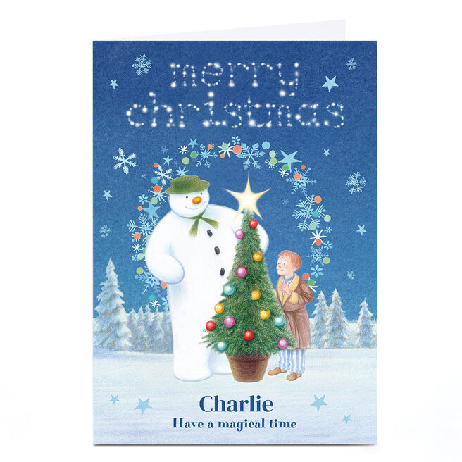 Personalised Snowman Christmas Card - Magical Time