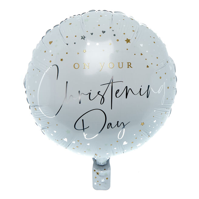 On Your Christening Day 18-Inch Foil Helium Balloon