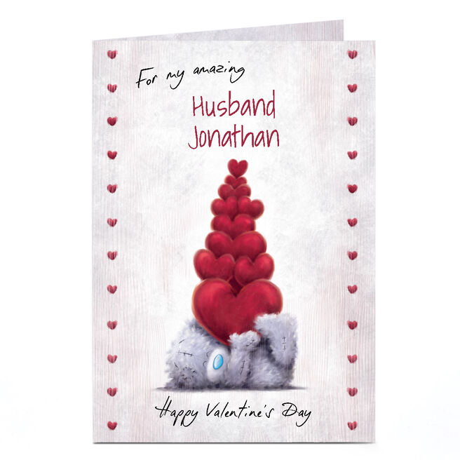 Personalised Tatty Teddy Valentine's Day Card - For my Amazing, Husband