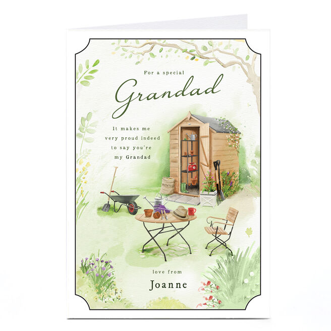 Personalised Father's Day Card - Grandad's Shed