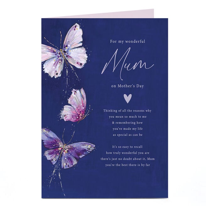 Mother's Day Card - Special As Can Be Butterflies, Wonderful Mum