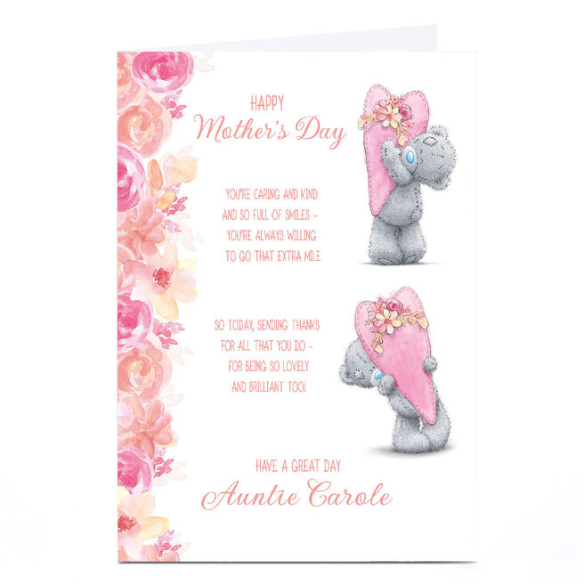 Personalised Tatty Teddy Mother's Day Card - Thanks For All That You Do