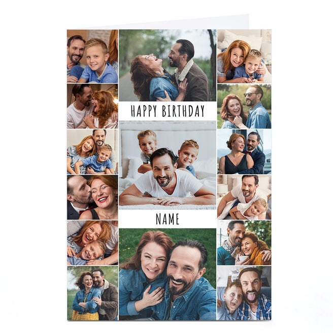 Photo Upload Card - 15 Photos with Editable Text