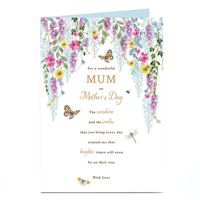 Personalised Mother's Day Card - Sunshine & Smiles
