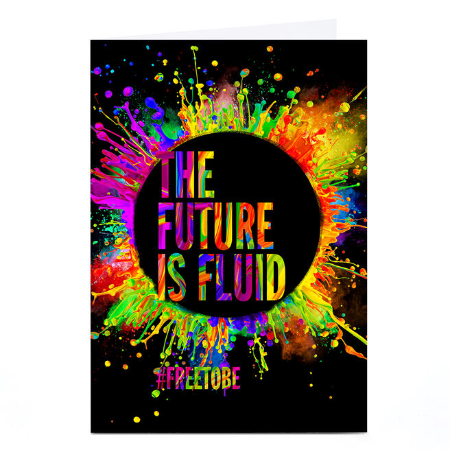 Personalised Pride LGBTQ+ Card - Future is Fluid