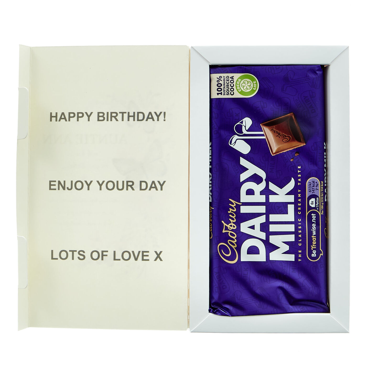 Buy Best Wishes Cadbury Dairy Milk Chocolate Birthday Card (110g) for