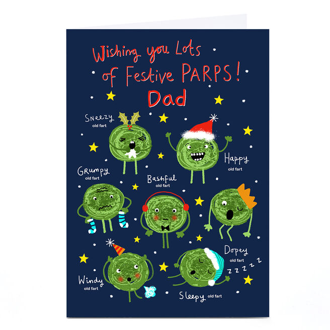 Personalised Lindsay Loves To Draw Christmas Card - Festive Parps