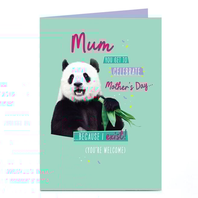 Mother's Day Card - Panda You're Welcome, Mum