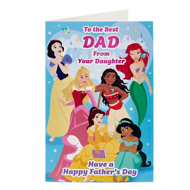 Dad from Daughter Disney Princess Father's Day Card