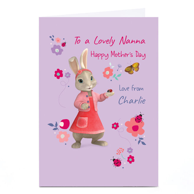 Personalised Peter Rabbit Mother's Day Card - Lily Bobtail, Nanna