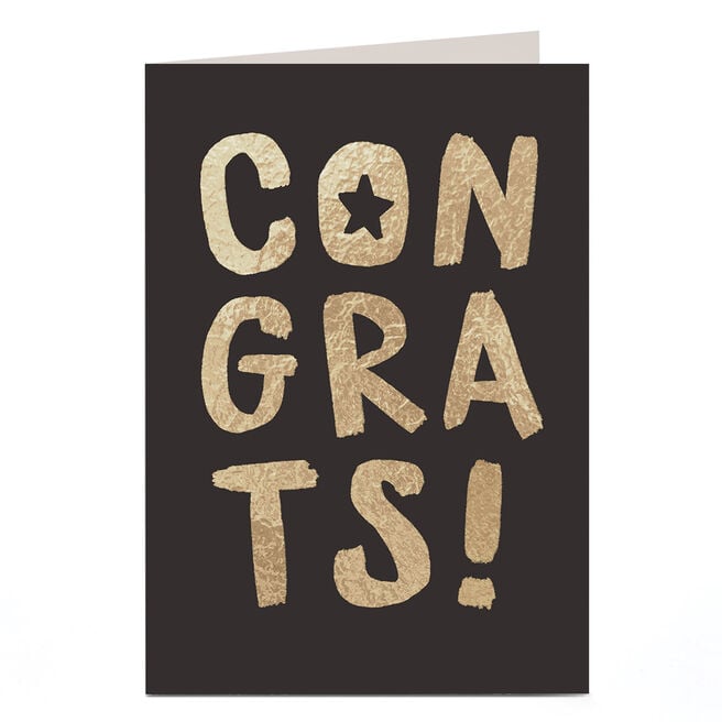 Congratulations Card - Congrats Gold Star
