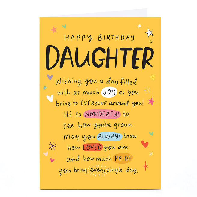 Birthday Card - As Much Joy As You Bring, Daughter