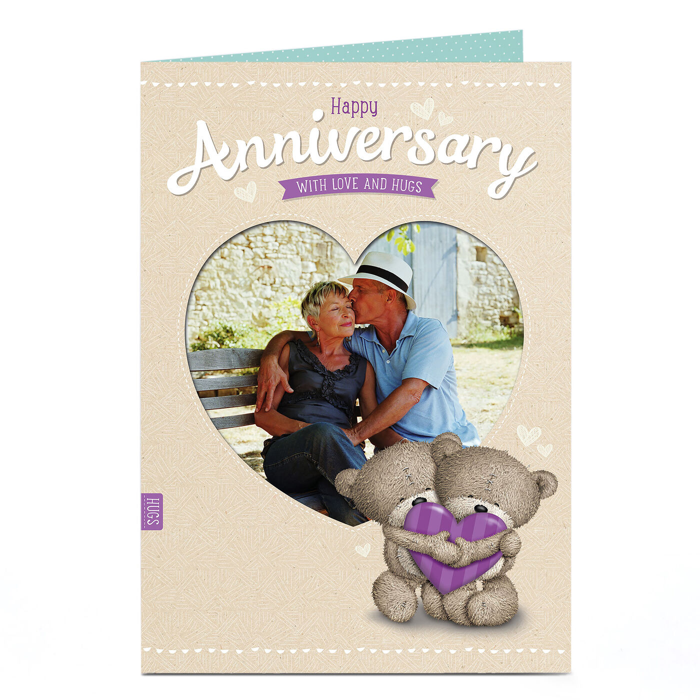 Buy Photo Hugs Anniversary Card - Love Heart Frame for GBP 2.99 | Card ...