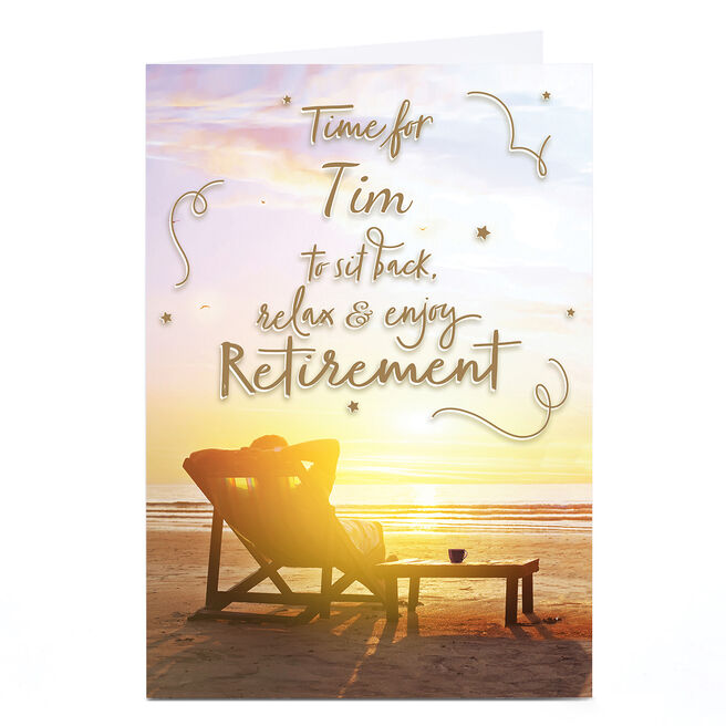 Personalised Retirement Card - Sit Back, Relax & Enjoy