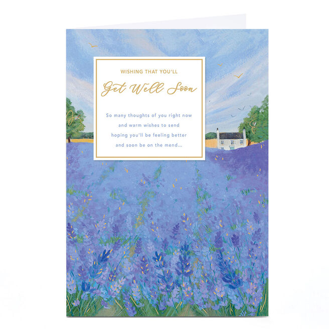 Personalised Get Well Card - Lavender Meadow