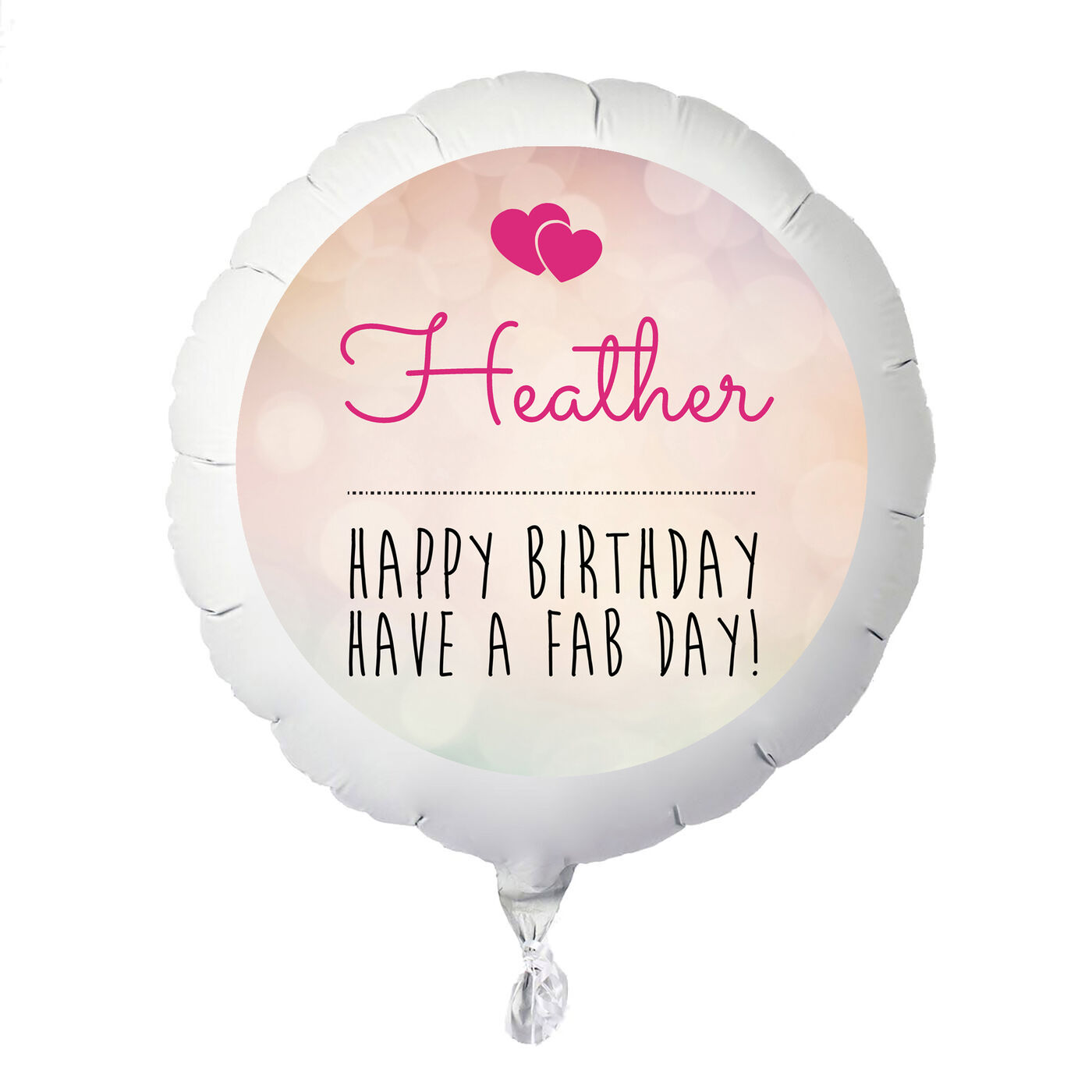 Buy Personalised Large Helium Balloon Happy Birthday, Pink Hearts for