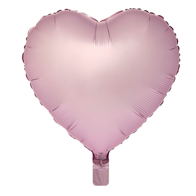 Pale Pink Heart 18-Inch Foil Helium Balloon