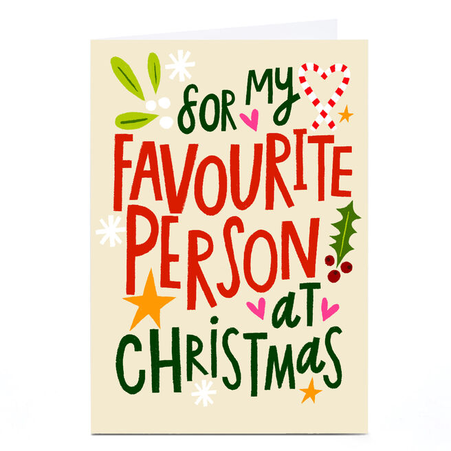 Personalised Stevie Studio Christmas Card - For My Favourite Person