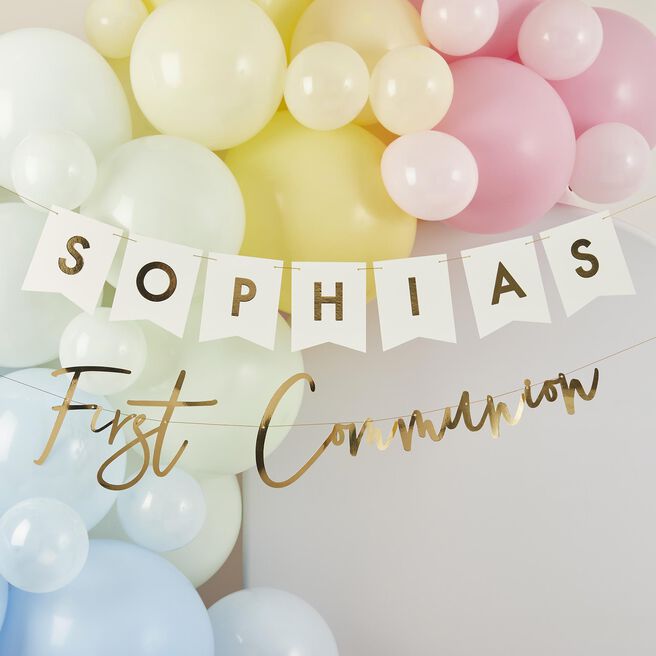 Gold Communion Customisable Card Banner