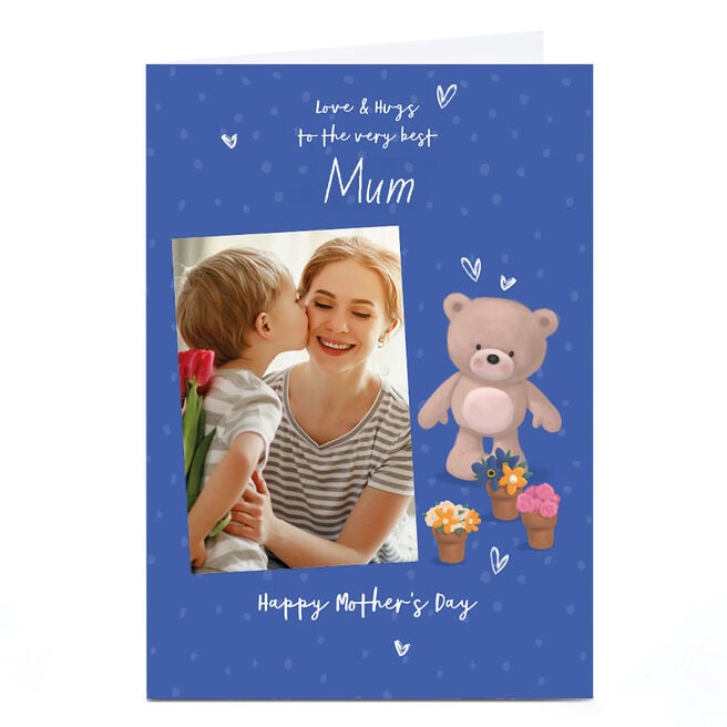 Personalised Mother's Day Card - HUGS - Love and Hugs Male