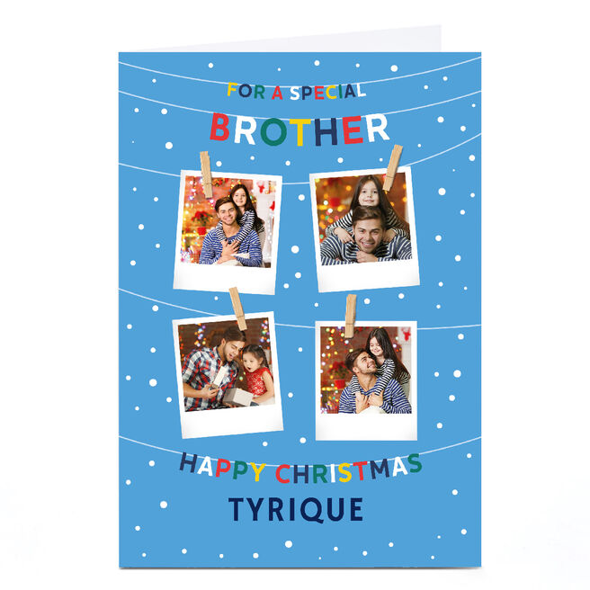 Photo Christmas Card - 4 Polaroids, Brother
