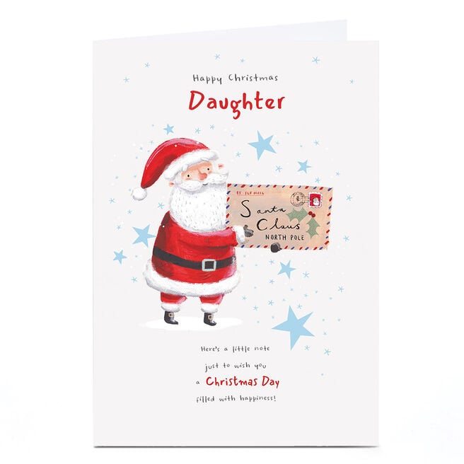 Personalised Christmas Card - Letter From Santa, Daughter