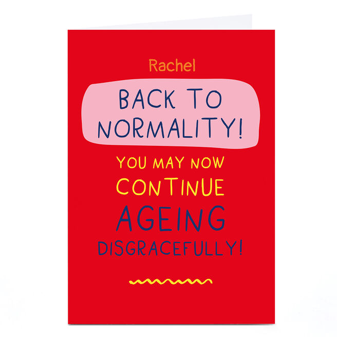 Personalised Smiley Happy People Birthday Card - Normality