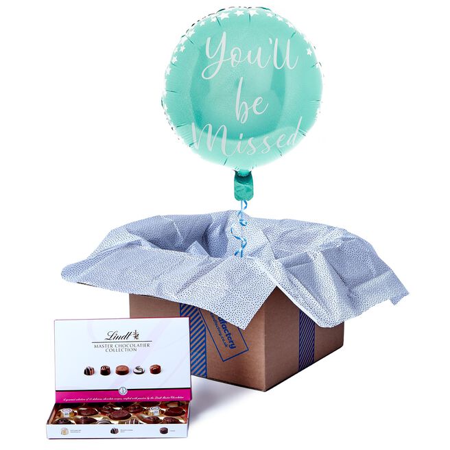 You'll Be Missed Balloon & Lindt Chocolate Box