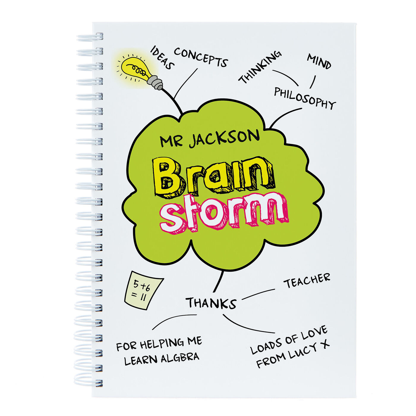 Buy Personalised Brain Storm Teacher Notebook for GBP 6.49 | Card ...