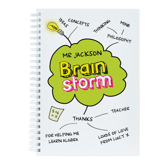 Personalised Brain Storm Teacher Notebook