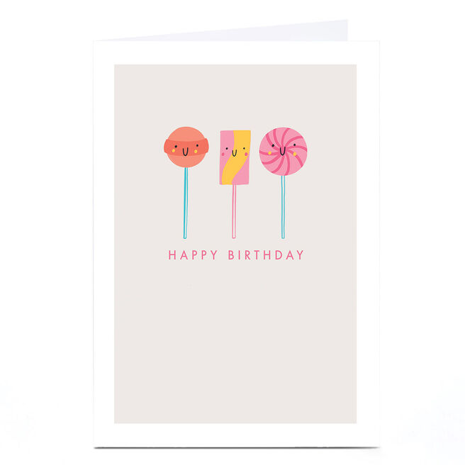 Personalised Birthday Card - Lollipops