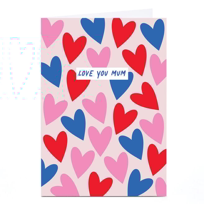 Mother's Day Card - Love You Mum Hearts