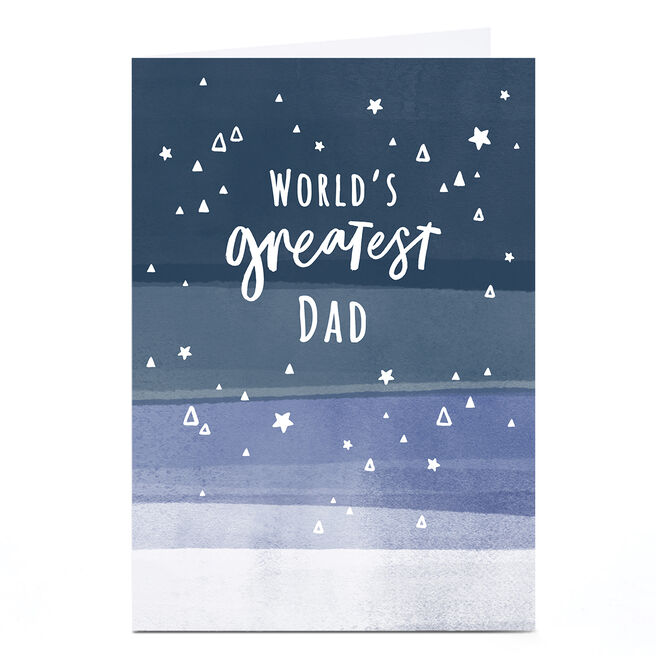 Personalised Father's Day Card - World's Greatest Dad Stars