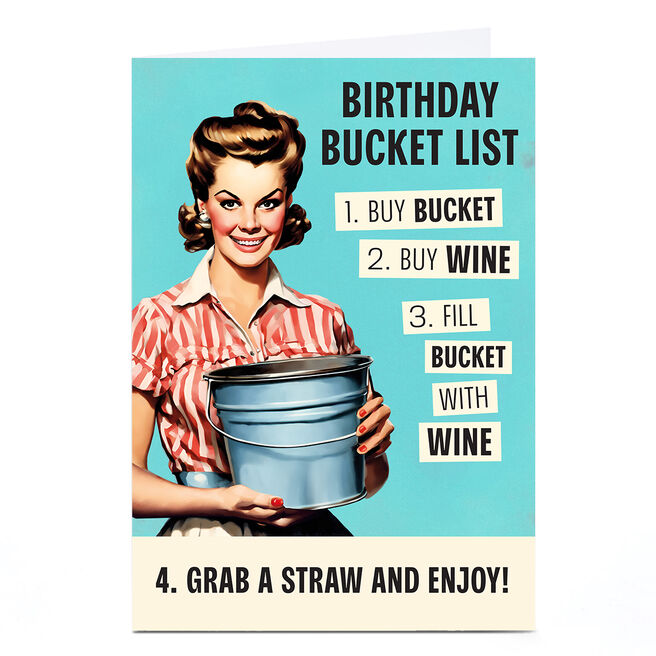 Personalised Birthday Card - Birthday Bucket List