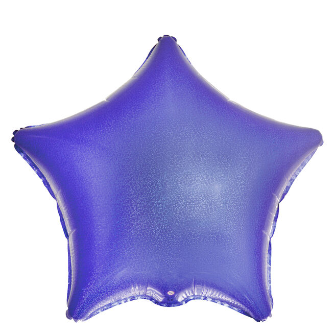 Royal Blue Star Foil Helium Balloon 