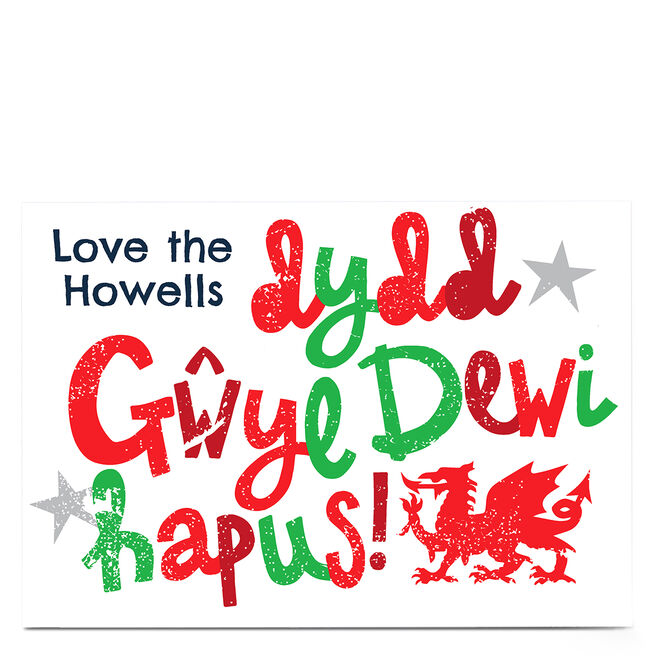 Personalised Bev Hopwood Card - Dydd Gwyl Dewi Hapus