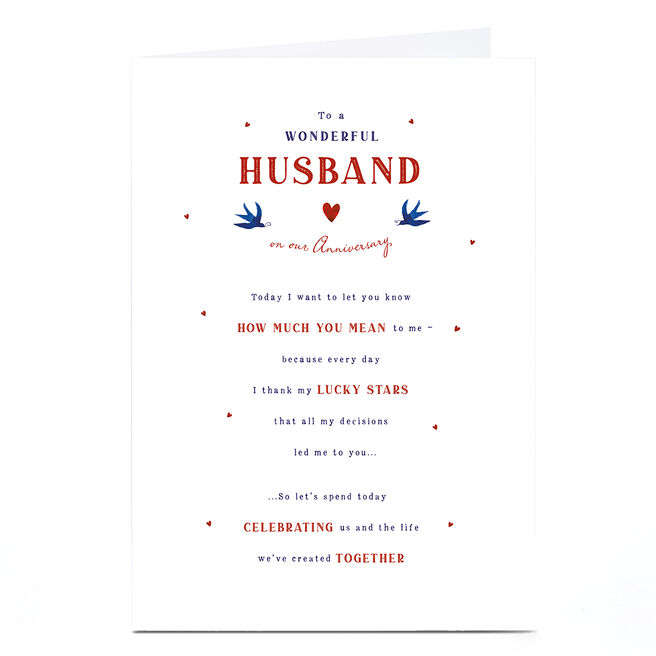 Anniversary Card - All My Decisions Led Me To You, Husband
