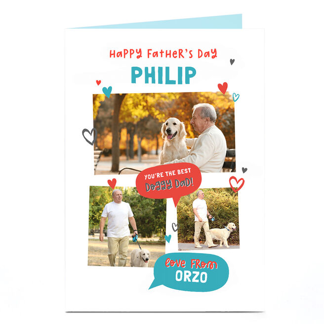 Personalised Pet Day Photo Card - Best Doggy Dad