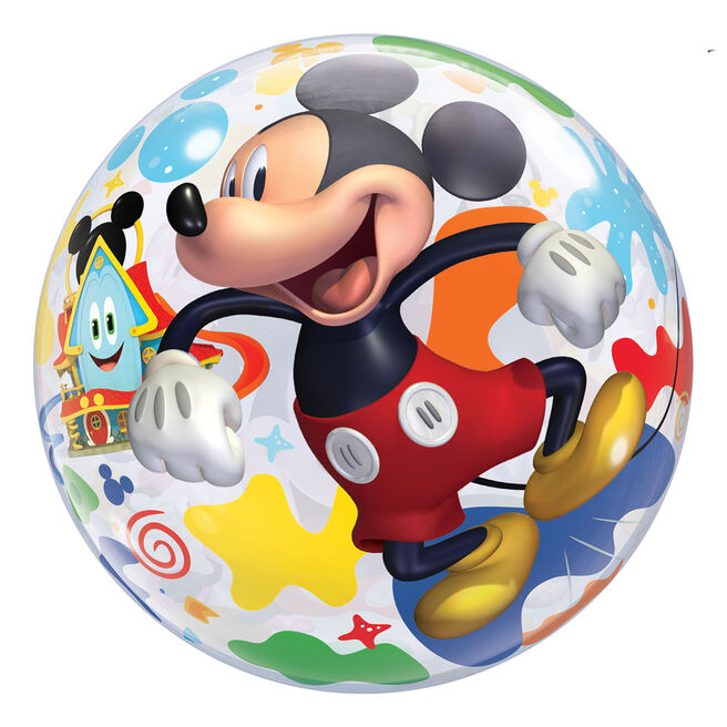 22-Inch Disney Mickey Mouse Bubble Balloon - DELIVERED INFLATED!