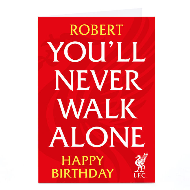 Personalised Liverpool FC Birthday Card