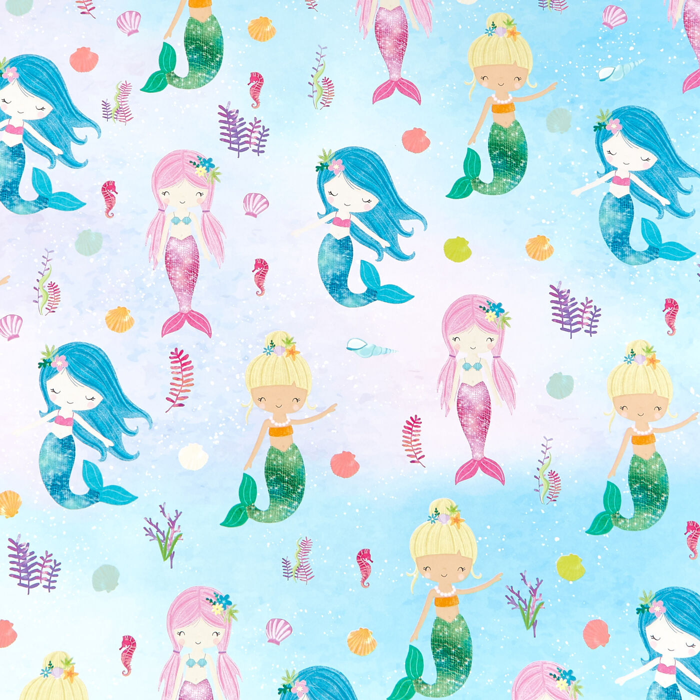 Buy Mermaid Wrapping Paper 1 Sheet for GBP 0.45 Card Factory UK