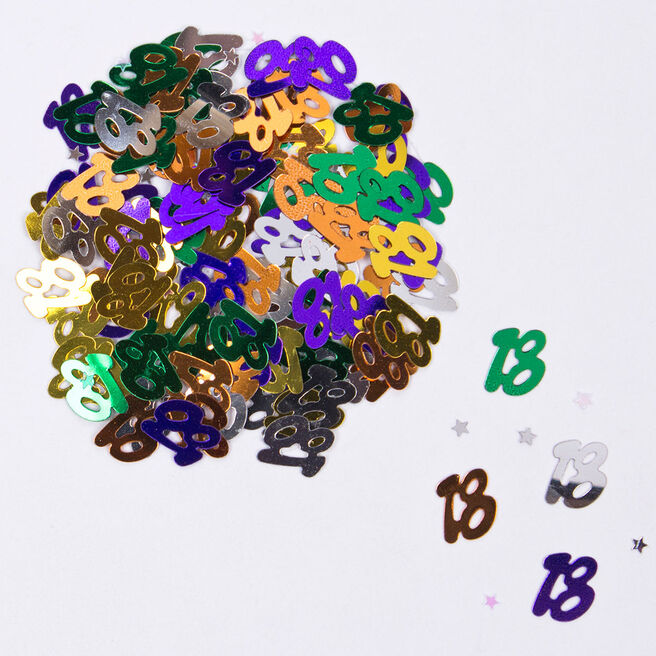Multicoloured Age 18 Foil Table Confetti